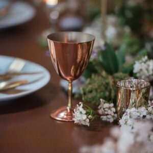 Copper Vintage Wedding Toast Glass