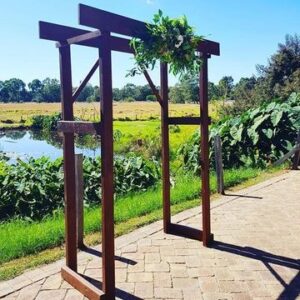 Rustic Four Post Wooden Arbour