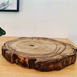 Rustic Wood Slice Cake Stand, 40cm