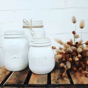 Chalkpainted Rustic Jars