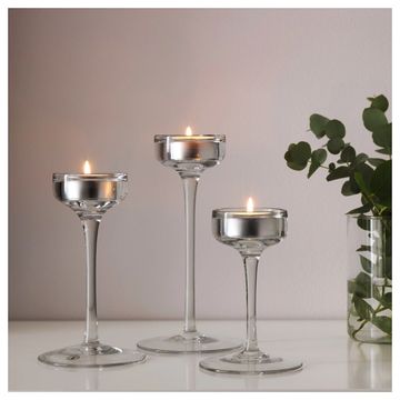Glass Tapered Tealight Candle Holders