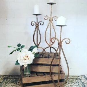 Gold Vintage Tripod Candle Holders