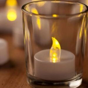 LED Flameless Tealight Candles, Battery Operated