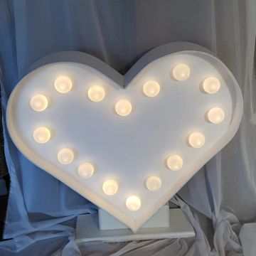 Marquee "HEART" Light, Battery Operated