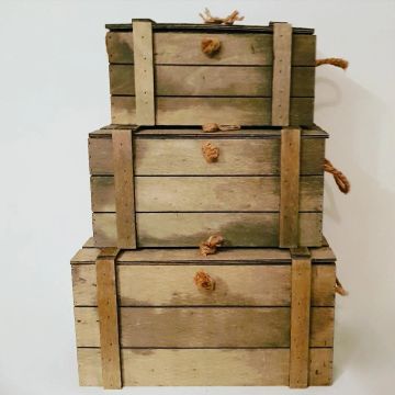 Rustic Nesting Crates with Lids