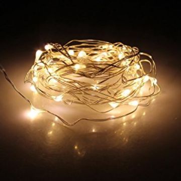 Wire Fairy Twinkle Lights, Battery Operated, 3m