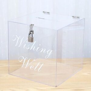 Clear Perspex Cube Wishing Well