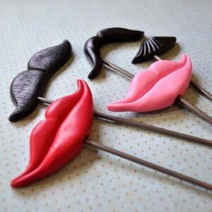 Moustaches & Lips - Plastic Moulded Set of 8