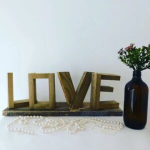 Rustic "LOVE" Letters Sign