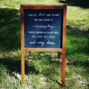 Stained Double Sided A Frame Chalkboard