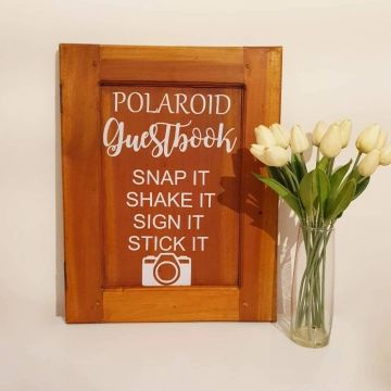 Vintage Door "Polaroid Guestbook" Sign